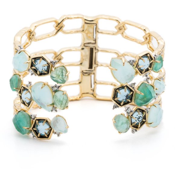 Alexis Bittar Jewelry - Mosaic Bypass Hinged Bracelet